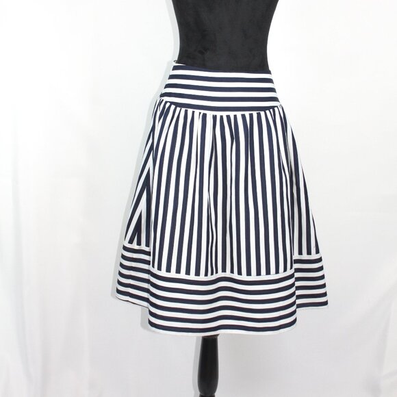 Maeve by Anthropologie Black & White Striped Skirt Size Small - Picture 3 of 12